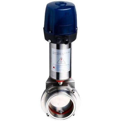 Sanitary Smart pneumatic Tri Clamp Butterfly Valve